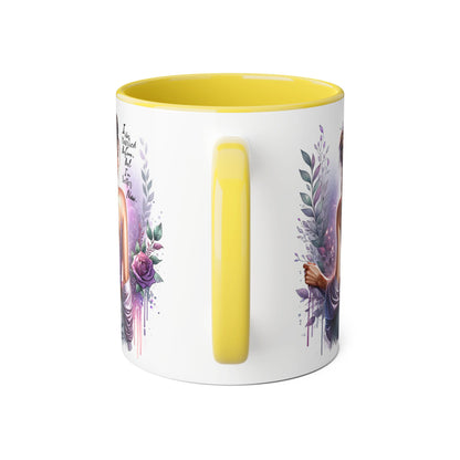 I Was Married Before But I'm Better Now Humoristic Elegant Art Mug, Inspirational Coffee Cup, Stylish Beverage Holder, Gift for Her, Floral Decor