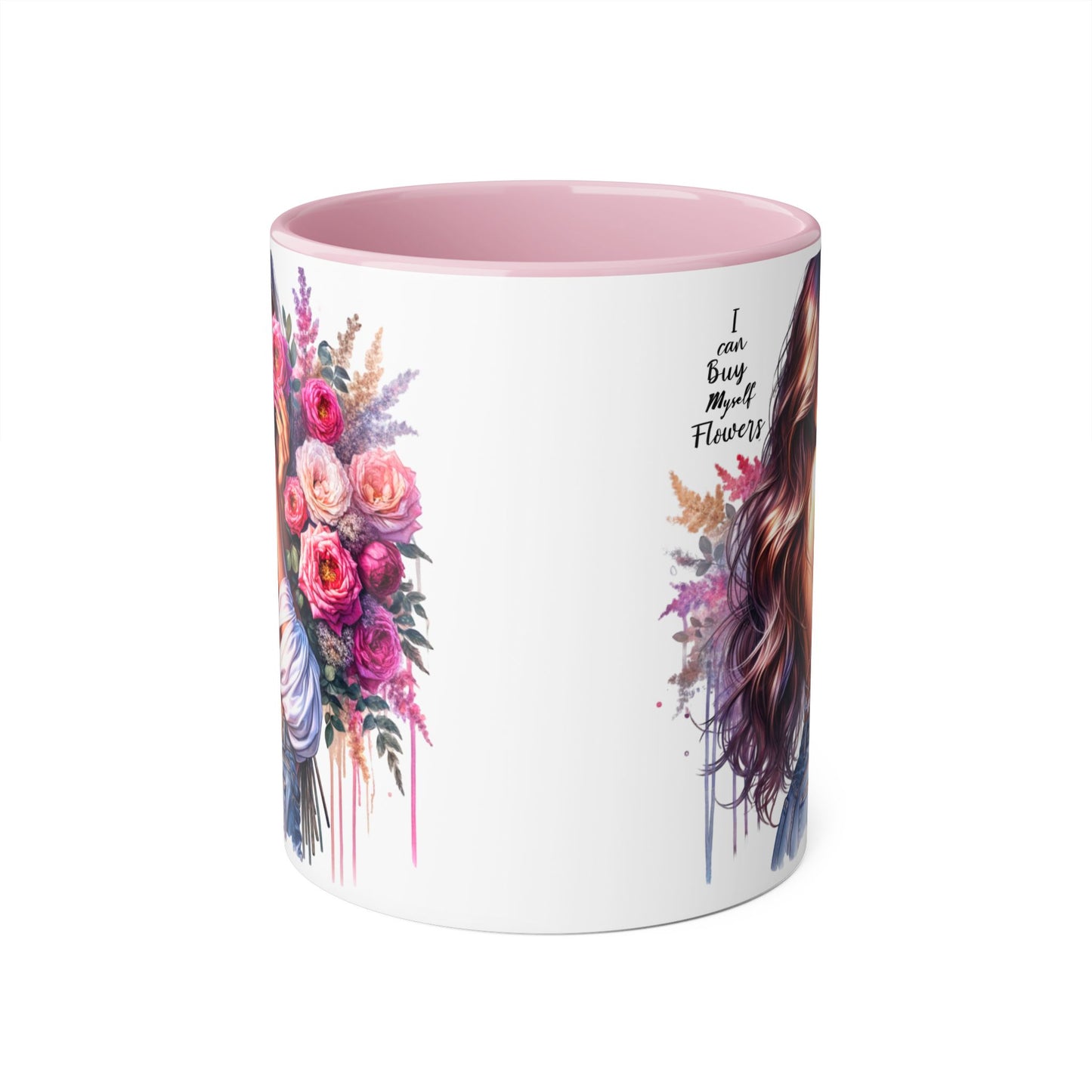 I Can Buy Myself Flowers Floral Accent Mug - Stylish Coffee Cup for Flower Lovers, Gift for Her, Home Decor, Art Mug, Mother's Day Gift