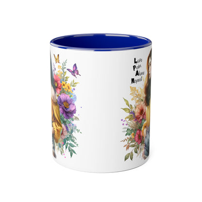Whimsical Floral Accent Mug, Inspirational Gift for Friends, Nature Lovers, Home Décor, Coffee/Tea Mug, Unique Art