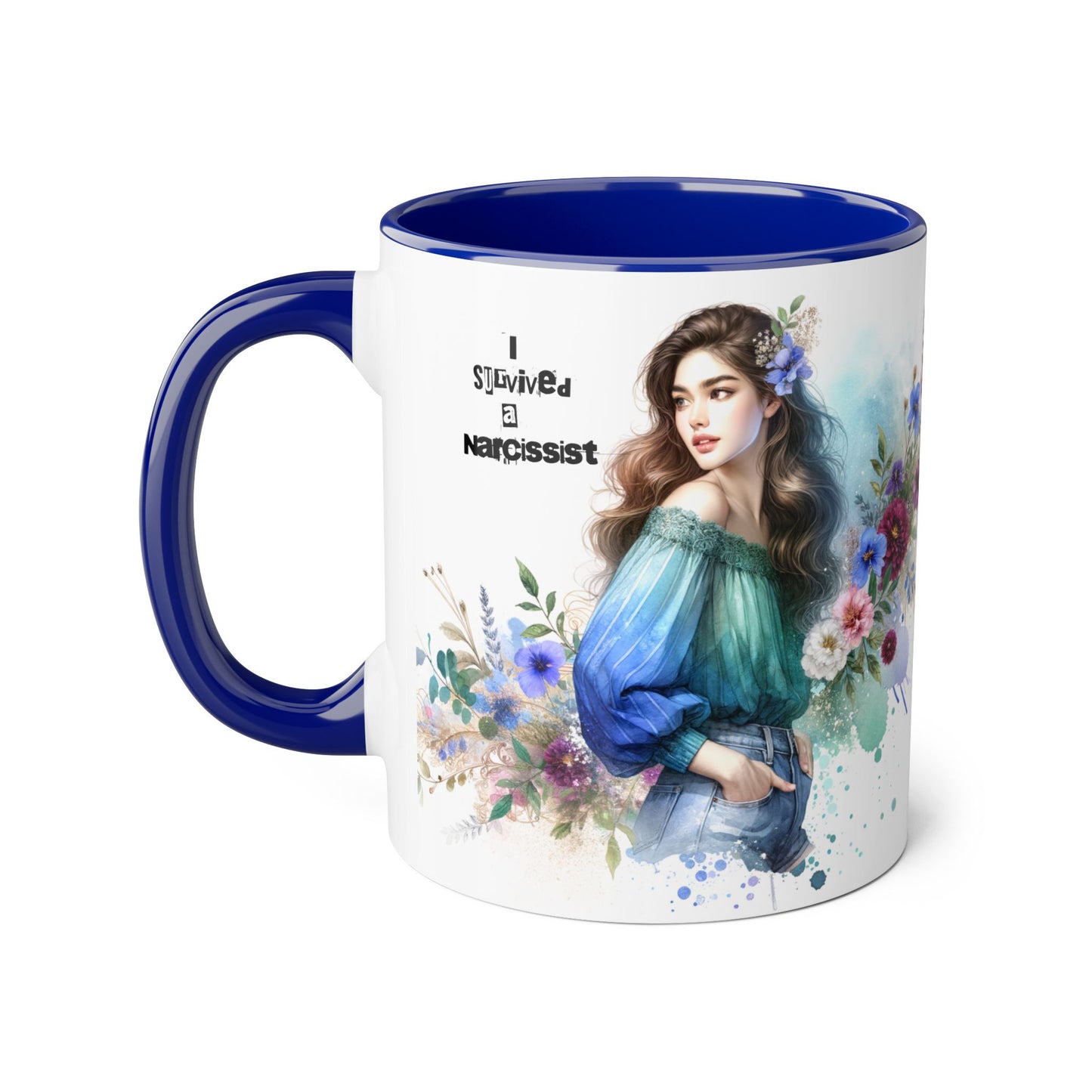 Survivor Accent Mug, Inspirational Gift Mug, Unique Art Coffee Cup, Self-Care Mug for Her, Perfect for Friendship, Recovery Gift
