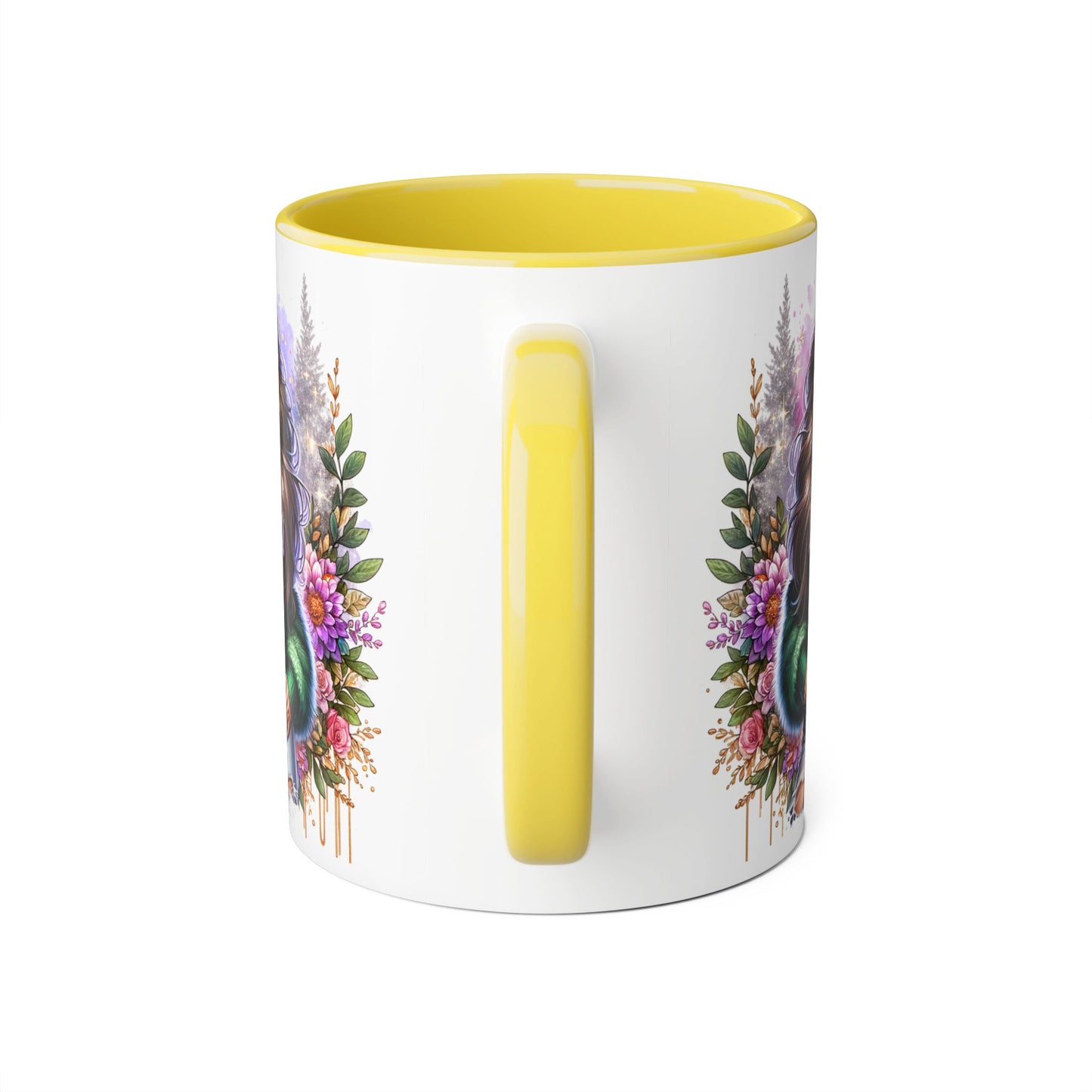 Stylish Accent Mugs for Empowering Sips, Floral Artwork, Perfect Gift for Divorced Friends, Motivational Tea or Coffee Cup