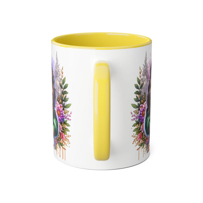 Stylish Accent Mugs for Empowering Sips, Floral Artwork, Perfect Gift for Divorced Friends, Motivational Tea or Coffee Cup