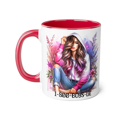 Stylish Accent Mug, 1-800-BOYS-DIE, Trendy Gift for Coffee Lovers, Aesthetic Drinkware for Home/Office, Perfect for Birthdays and [...]