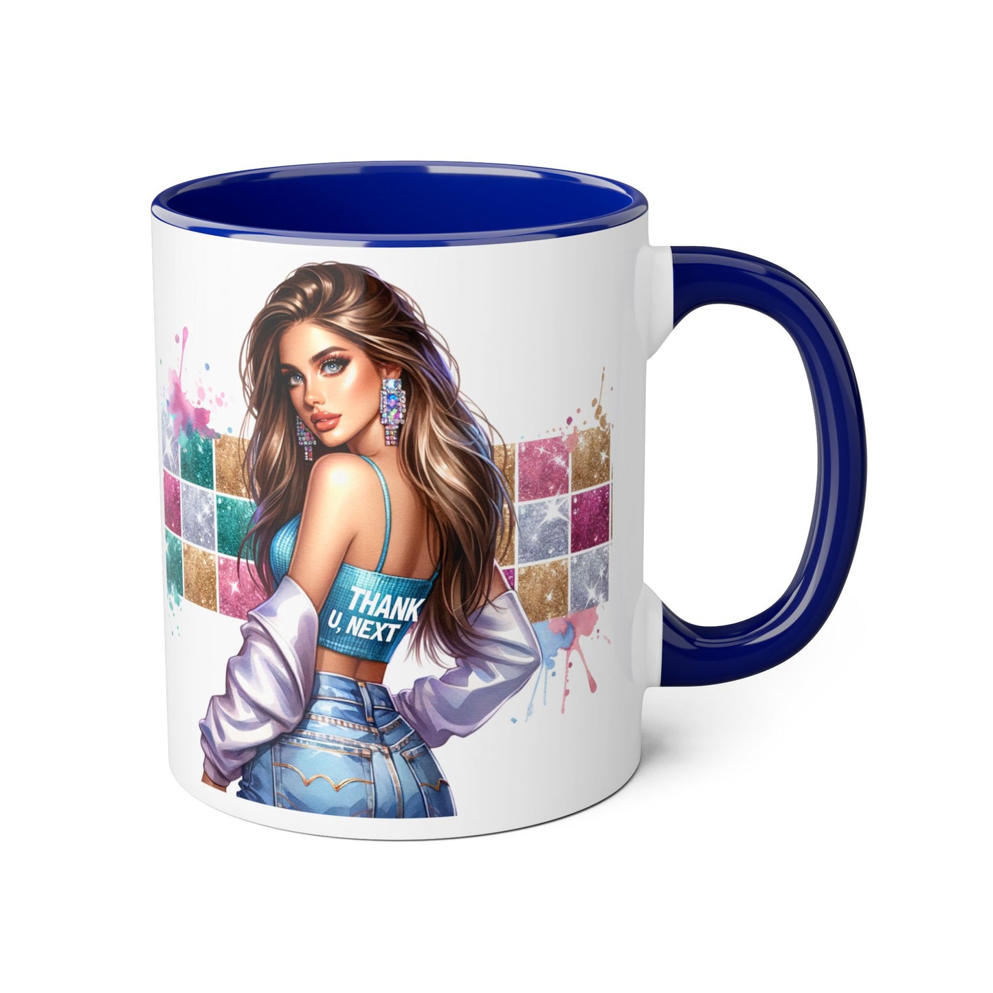 Thank U, Next Chic Coffee Mug, Trendy Drinkware, Stylish Gift for Her, Art-Inspired Accent Mug, Perfect for Birthdays, Home Decor, Coffee Lover
