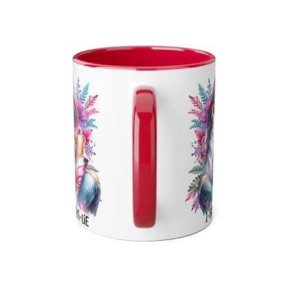 1-800-BOYS-LIE Accent Mug, Floral Coffee Cup, Funny Gift for Her, Unique Tea Mug, Cute Lover's Present
