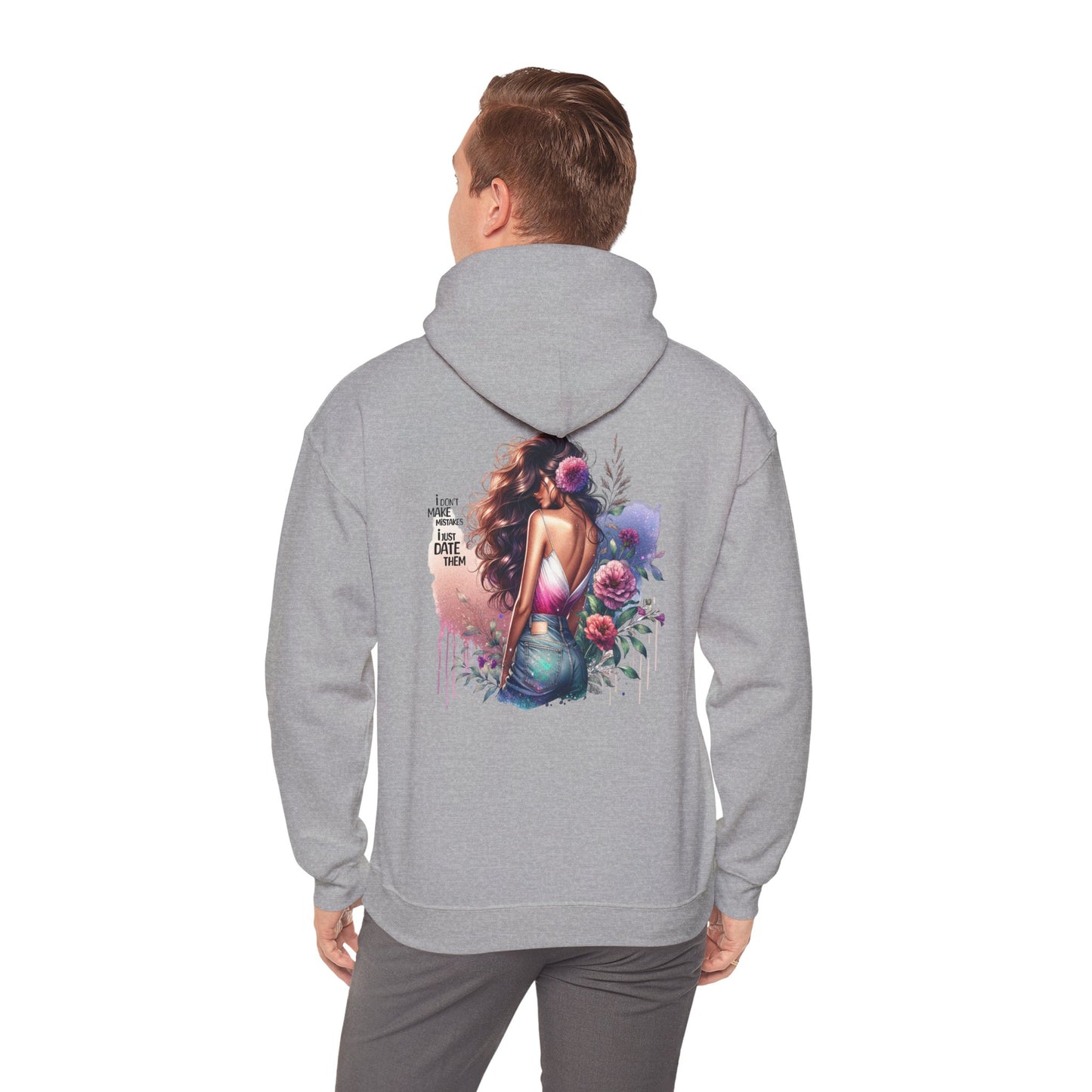 I Don`t  Make Mistakes, I Just Date Them Bohemian Floral Hoodie, Stylish Unisex Sweatshirt, Cozy Casual Wear, Perfect for Festivals, Thoughtful Gift Idea