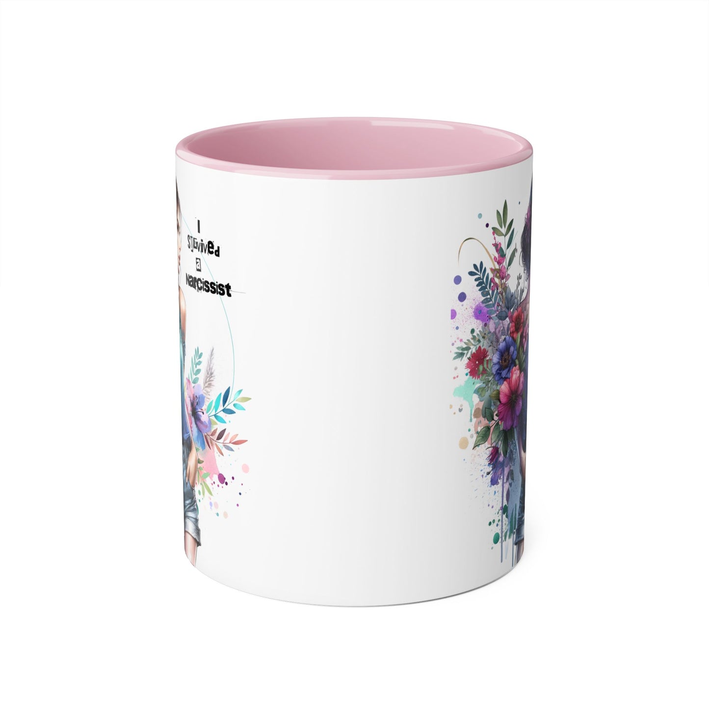 Floral Art Accent Mug - Stay Wild & Nameless, Bohemian Coffee Cup, Floral Gift for Her, Unique Home Decor, Mug for Tea Lovers