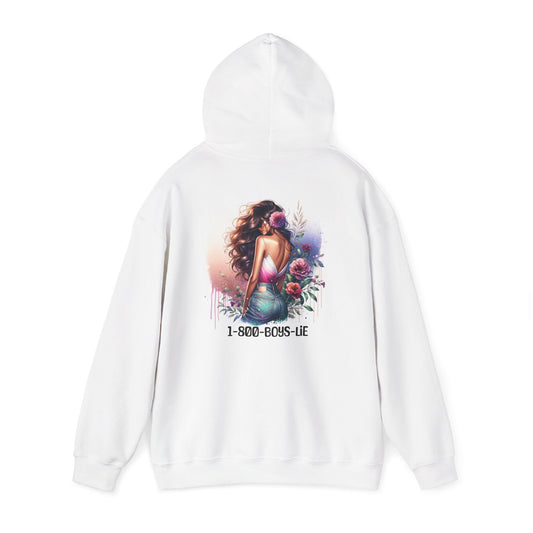 1-800-Boys-Lie Mermaid Graphic Hoodie, Cozy Unisex Sweatshirt for Beach Lovers, Perfect Gift for Birthdays or Celebrations
