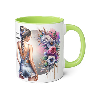 Bohemian Accent Mug with Floral Design | Inspirational Gift, Coffee Mug, Home Decor, Unique Art Mug, Perfect for Any Occasion