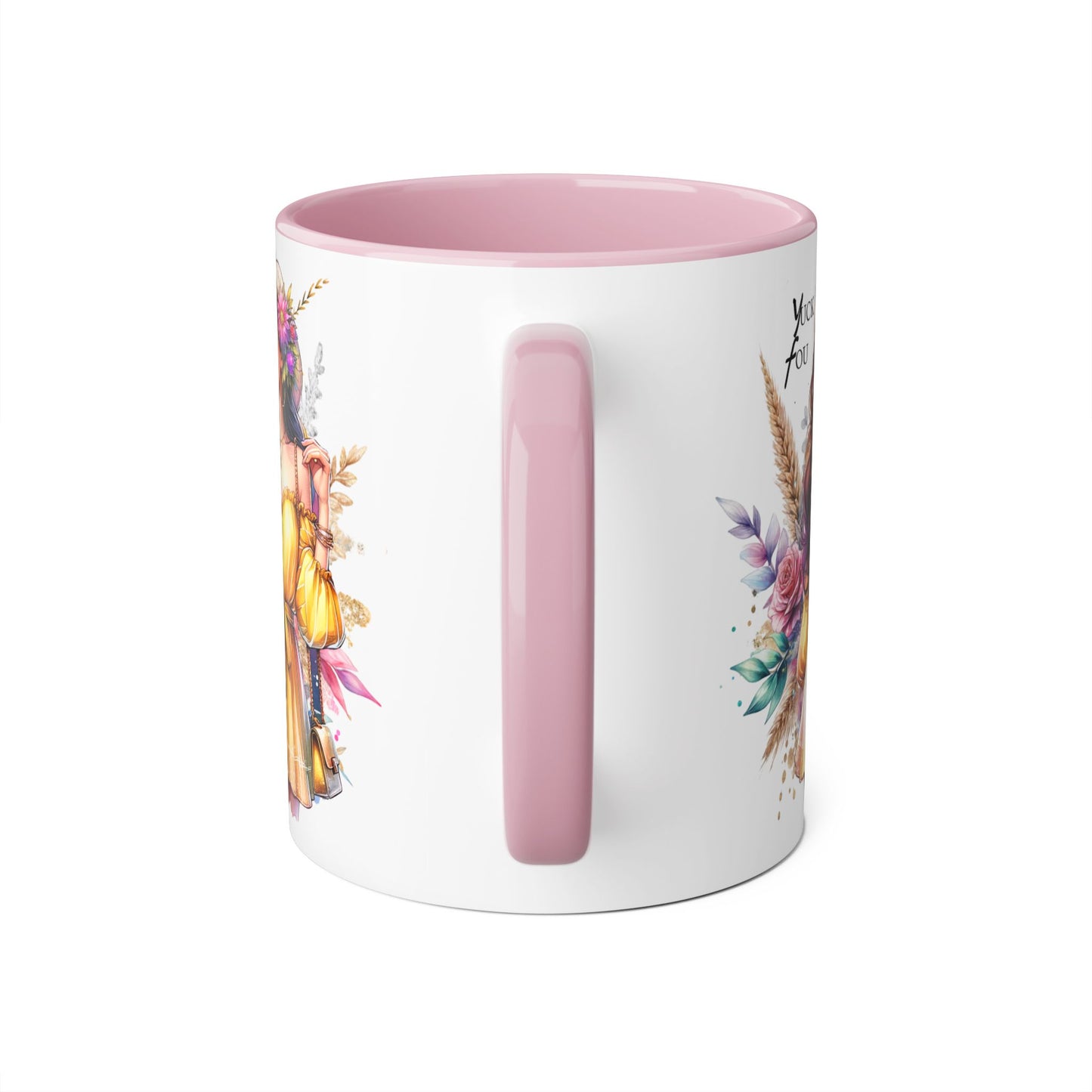 Yuck Fou Chic Floral Accent Mug, Black-Handled Coffee Cup, Gift for Her, Boho Kitchen Decor, Unique Birthday Present, Fun Art Mug, [...]