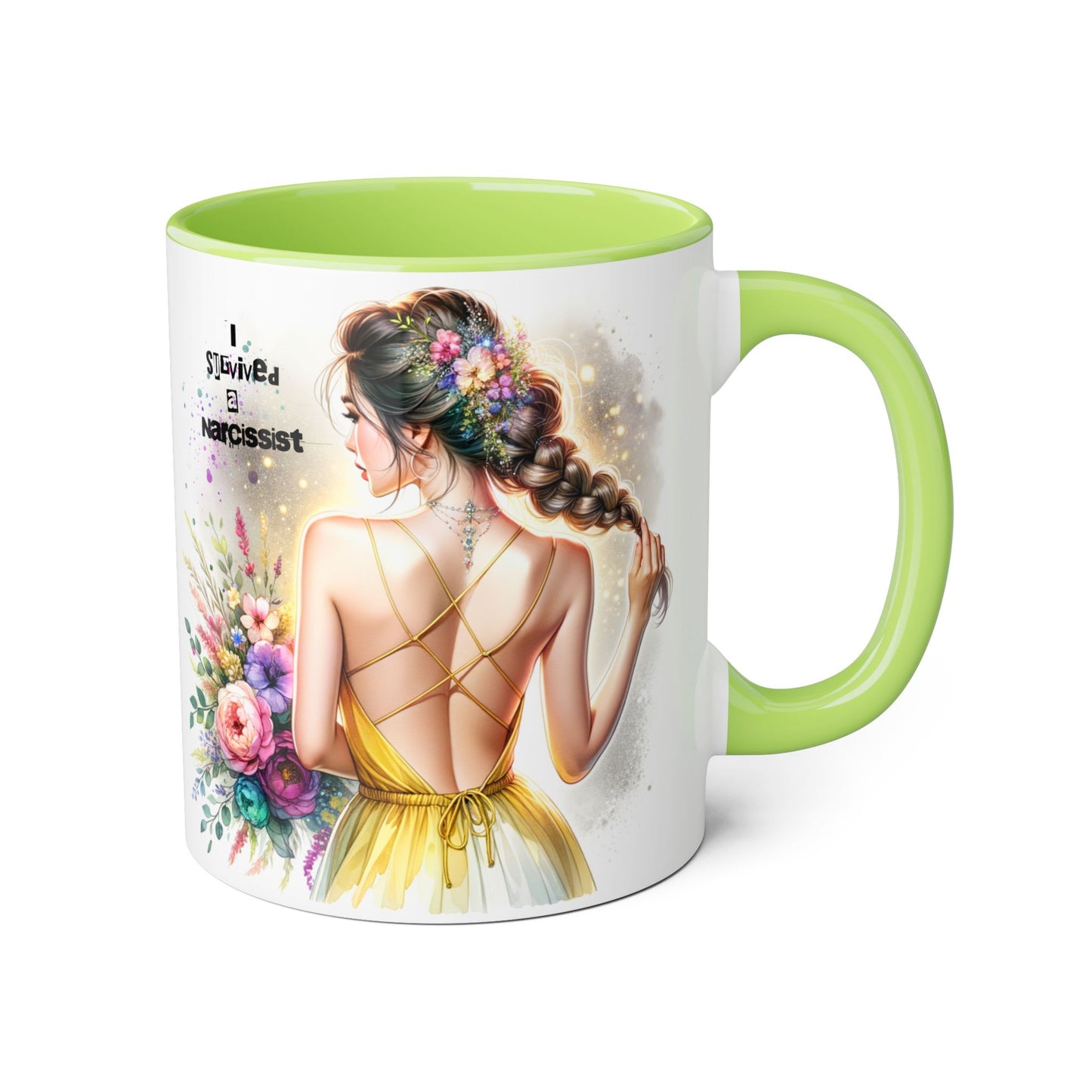 Floral Inspirational Mug, Gift for Friends, Self-Love Motivational Coffee Cup, Women's Empowerment, Birthday Present