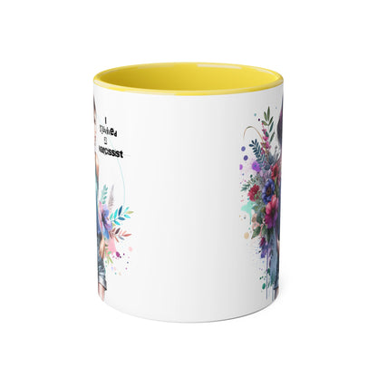 Floral Art Accent Mug - Stay Wild & Nameless, Bohemian Coffee Cup, Floral Gift for Her, Unique Home Decor, Mug for Tea Lovers