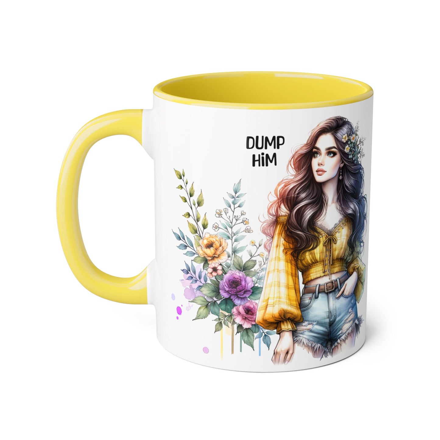 Stylish Floral Accent Mug for Empowering Drinks – Perfect Gift for Friends, Self-Care, Birthdays, Celebrations