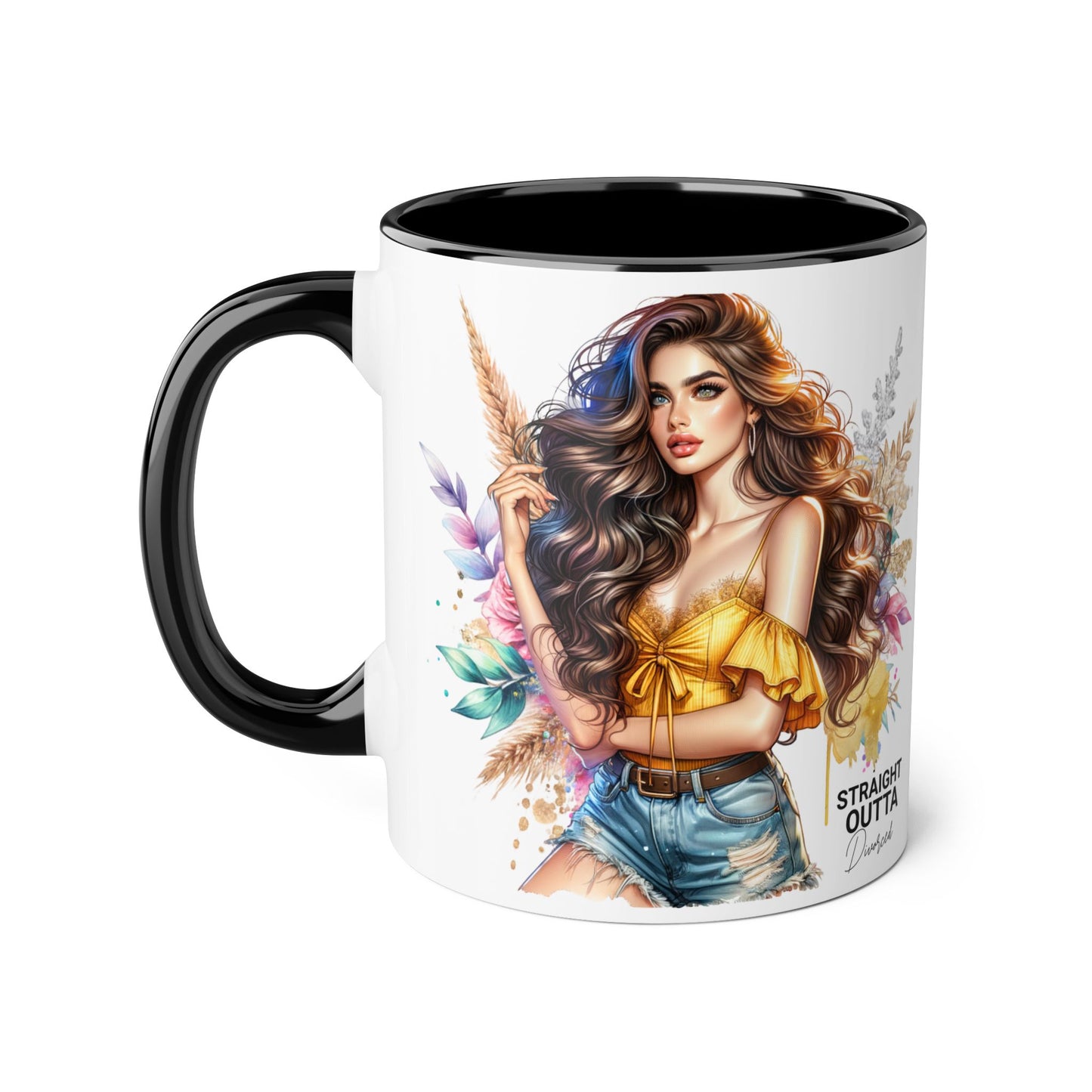 Straight Outta Divorced Humoristic Vibrant Accent Mug for Coffee Lovers, Perfect Gift for Birthdays, Anniversaries, or Home Decor