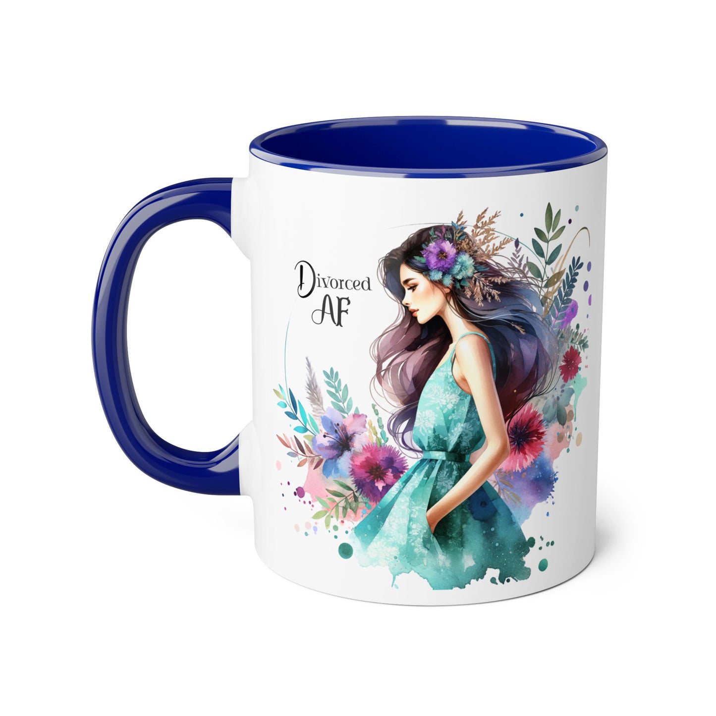Divorced AF Accent Mug - Inspirational Coffee Cup, Unique Gift for Newly Divorced, Motivational Drinkware, Self-Care Mug