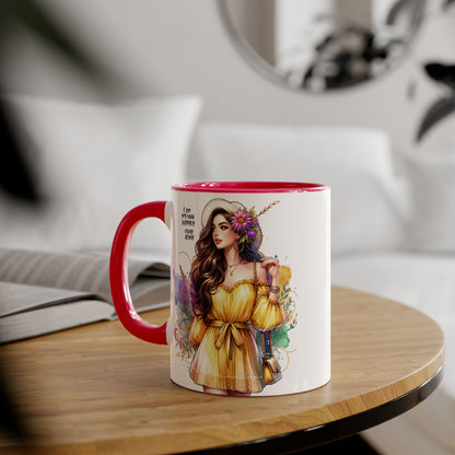 I Am My Own Happily Ever After Empowered Woman Accent Mug - 11oz Black Trim | Inspirational Coffee Cup | Perfect Gift for Friends & Self-Care