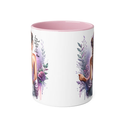 I Was Married Before But I'm Better Now Humoristic Elegant Art Mug, Inspirational Coffee Cup, Stylish Beverage Holder, Gift for Her, Floral Decor
