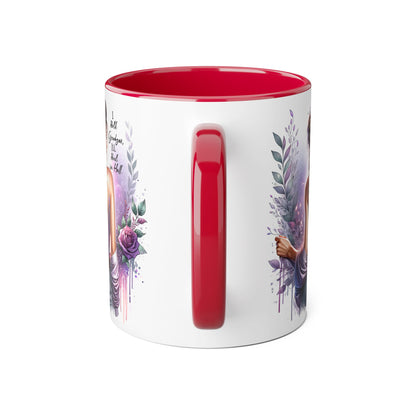 I Hold Grudges, I'll Heal in Hell Stylish Accent Mugs for Inspirational Sips, Gift for Her, Home Décor, Coffee Lover, Floral Artwork, Motivational Coffee Cup