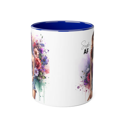 Floral Art Mug with Sassy Quote, Coffee Cup for Gifts, Tea Lovers, Home Decor, Mother's Day, Birthday