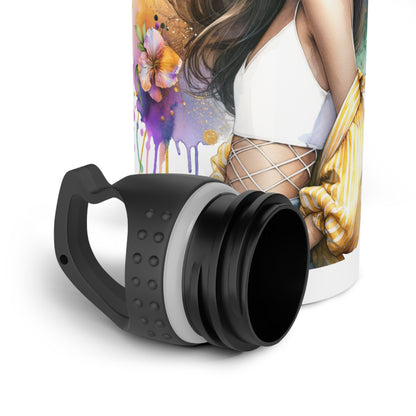 Thank U, Next Stainless Steel Water Bottle - Floral Design, Eco-Friendly Hydration, Gift for Her, Fitness Accessory, Travel Mug, Motivational [...]