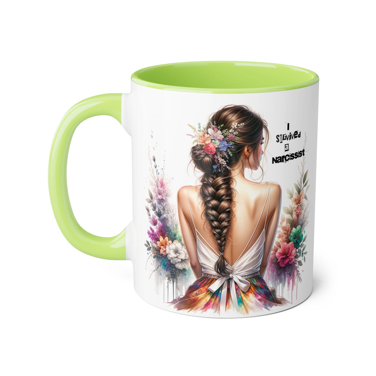Beautiful Narcissist Accent Mug, Coffee Cup for Nature Lovers, Floral Mug, Birthday Gift, Self-Love, Inspirational Drinkware