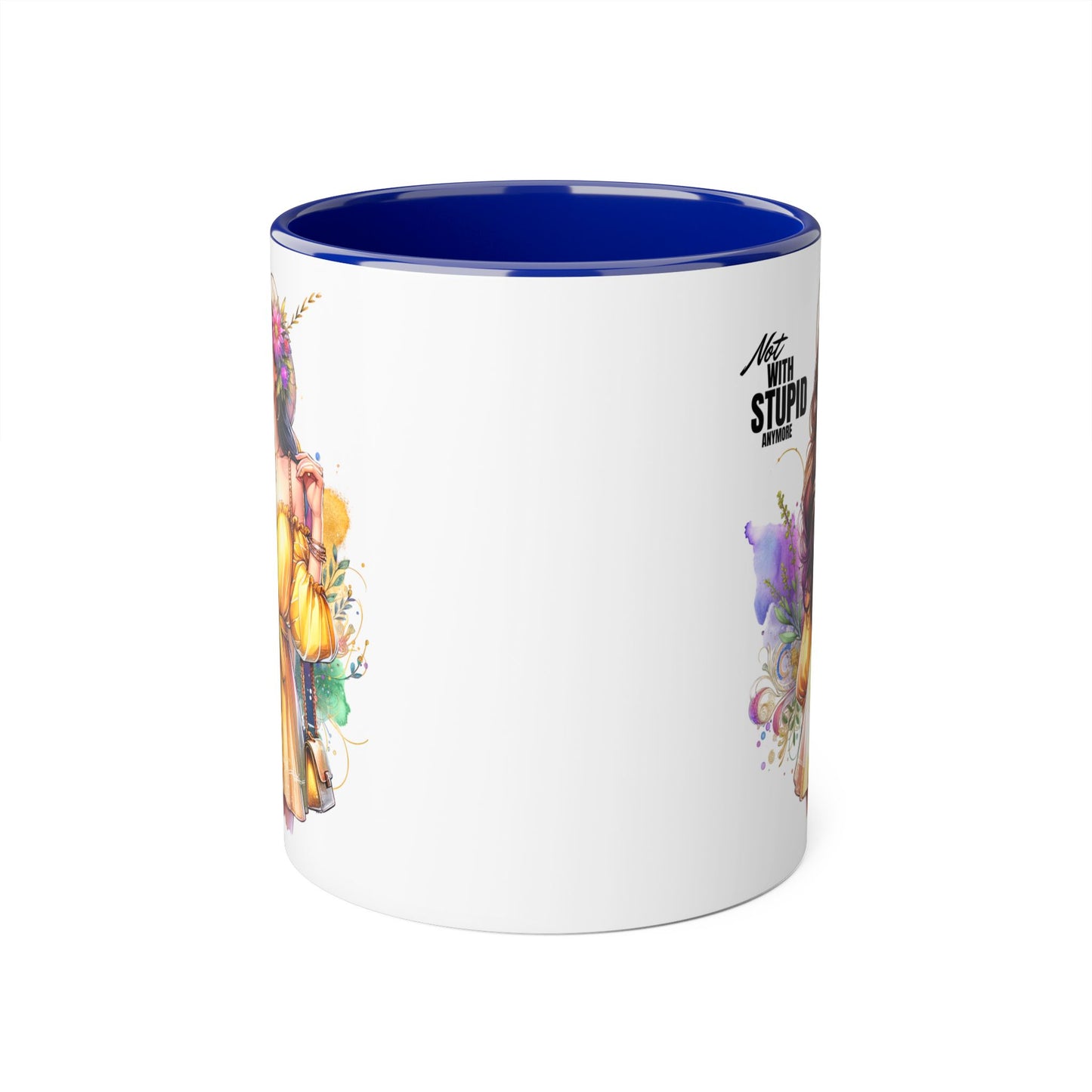 Not With Stupid Anymore Humoristic 11oz Accent Mug