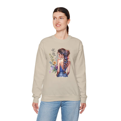 I Don`t  Make Mistakes, I Just Date Them Floral Illustration Crewneck Sweatshirt, Cozy Gift for Her, Casual Fashion, Spring Wardrobe Essential, Art Lover Apparel