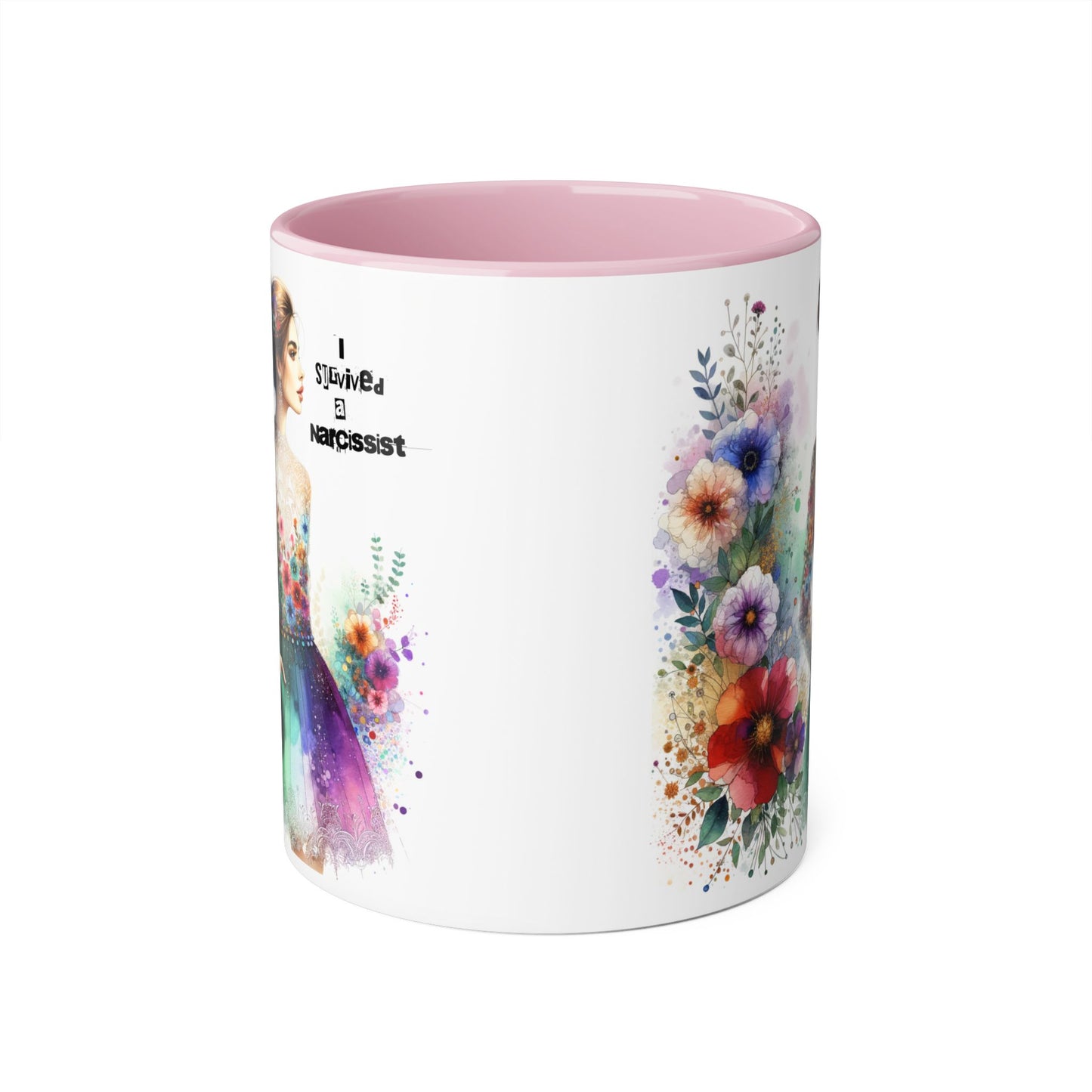 Colorful Floral Quotes Coffee Mug, Gift for Flower Lovers, Inspirational Mug, Unique Tea Cup, Perfect for Birthdays