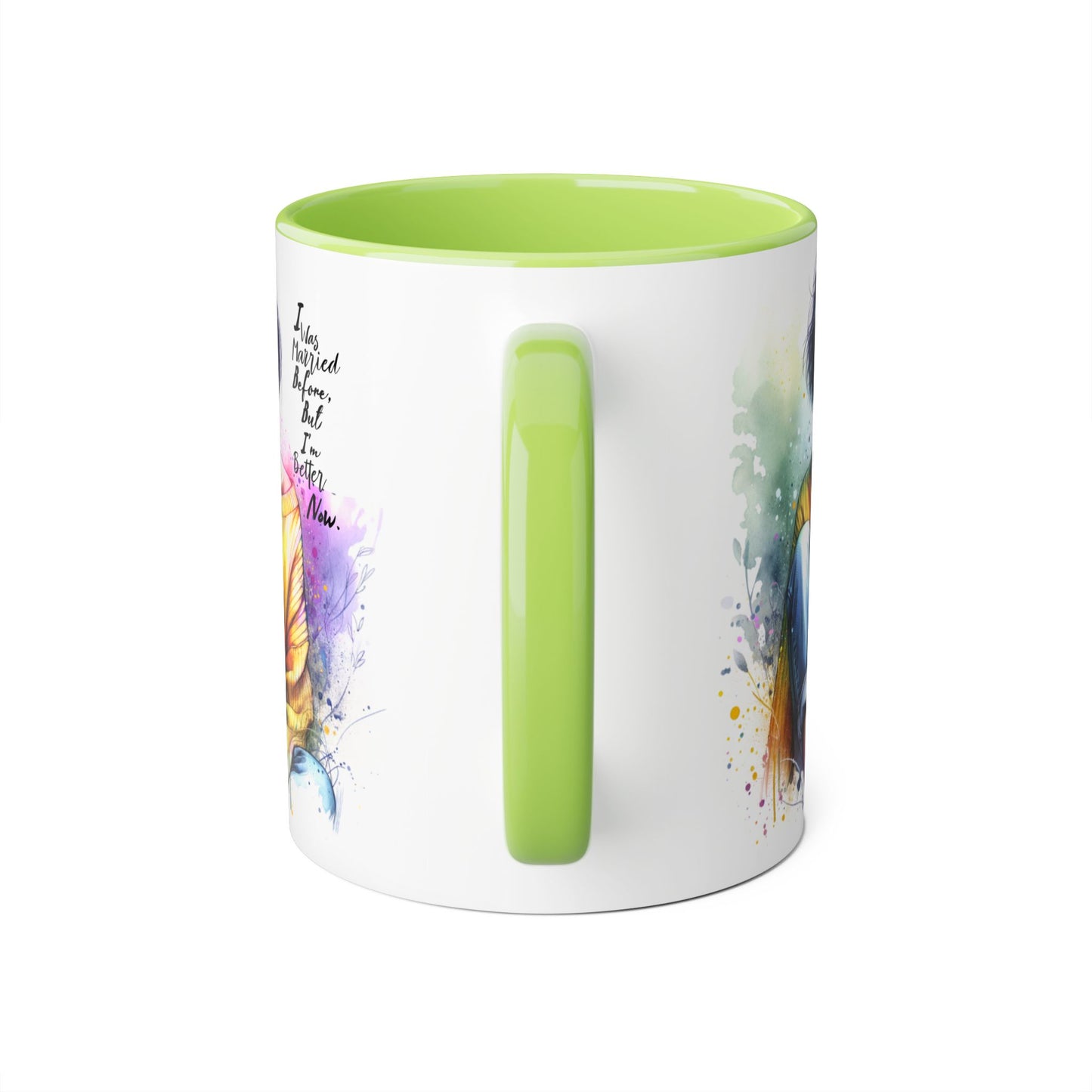 I Was Married Before But I'm Better Now Humoristic Inspirational Art Mug - Custom Accent Coffee Cup for Motivation, Gift for Friends, Positive Vibes, Home Decor, Unique Art