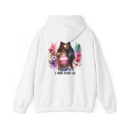 1-800-Boys-Lie Chic Floral Sweatshirt, Unisex Hoodie for Teens, Cute Sweatshirt for Women, Gift for Her, Casual Streetwear, Attitude Apparel