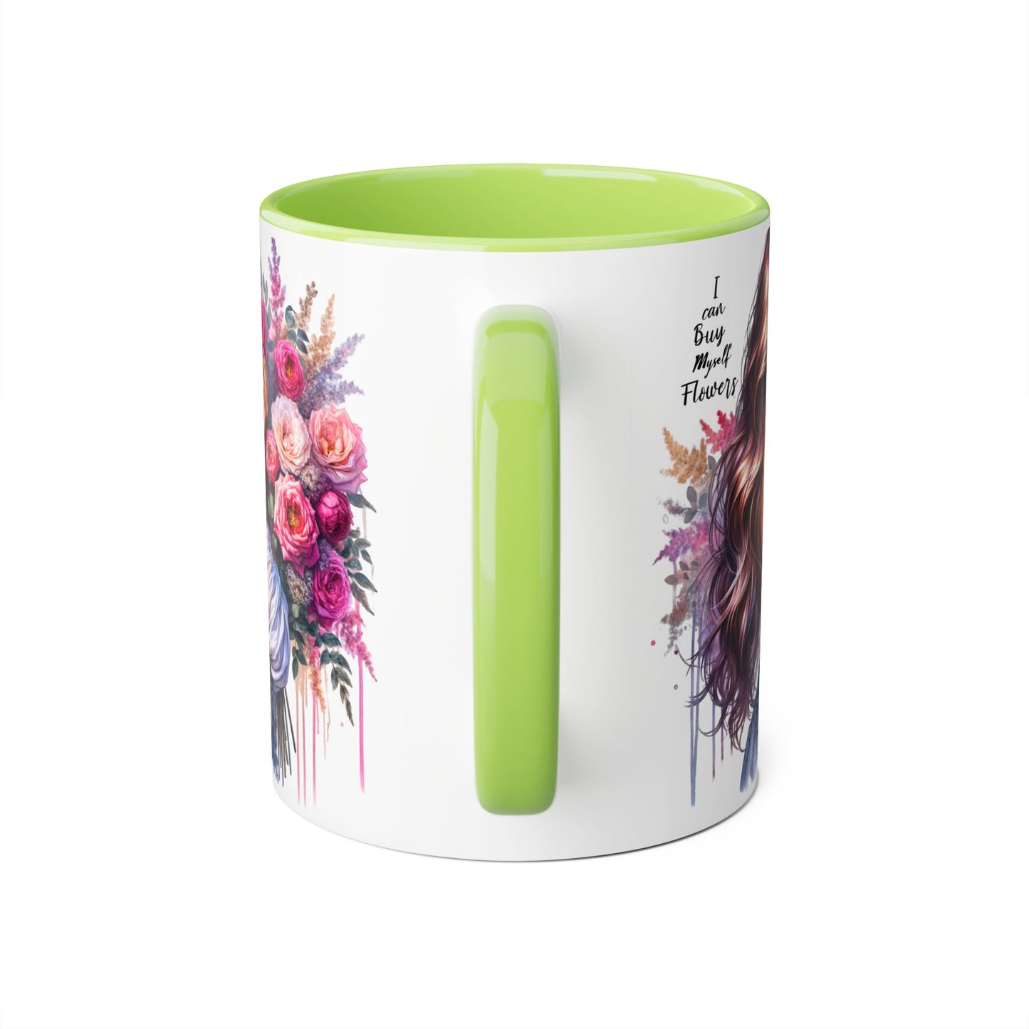 I Can Buy Myself Flowers Floral Accent Mug - Stylish Coffee Cup for Flower Lovers, Gift for Her, Home Decor, Art Mug, Mother's Day Gift