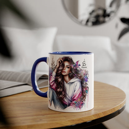 I Can Buy Myself Flowers Artistic Floral Accent Mug | I Keep My Hopes + Dreams, Coffee Cup for Gifts, Home Decor, Birthdays, Self-Care, Tea Lovers
