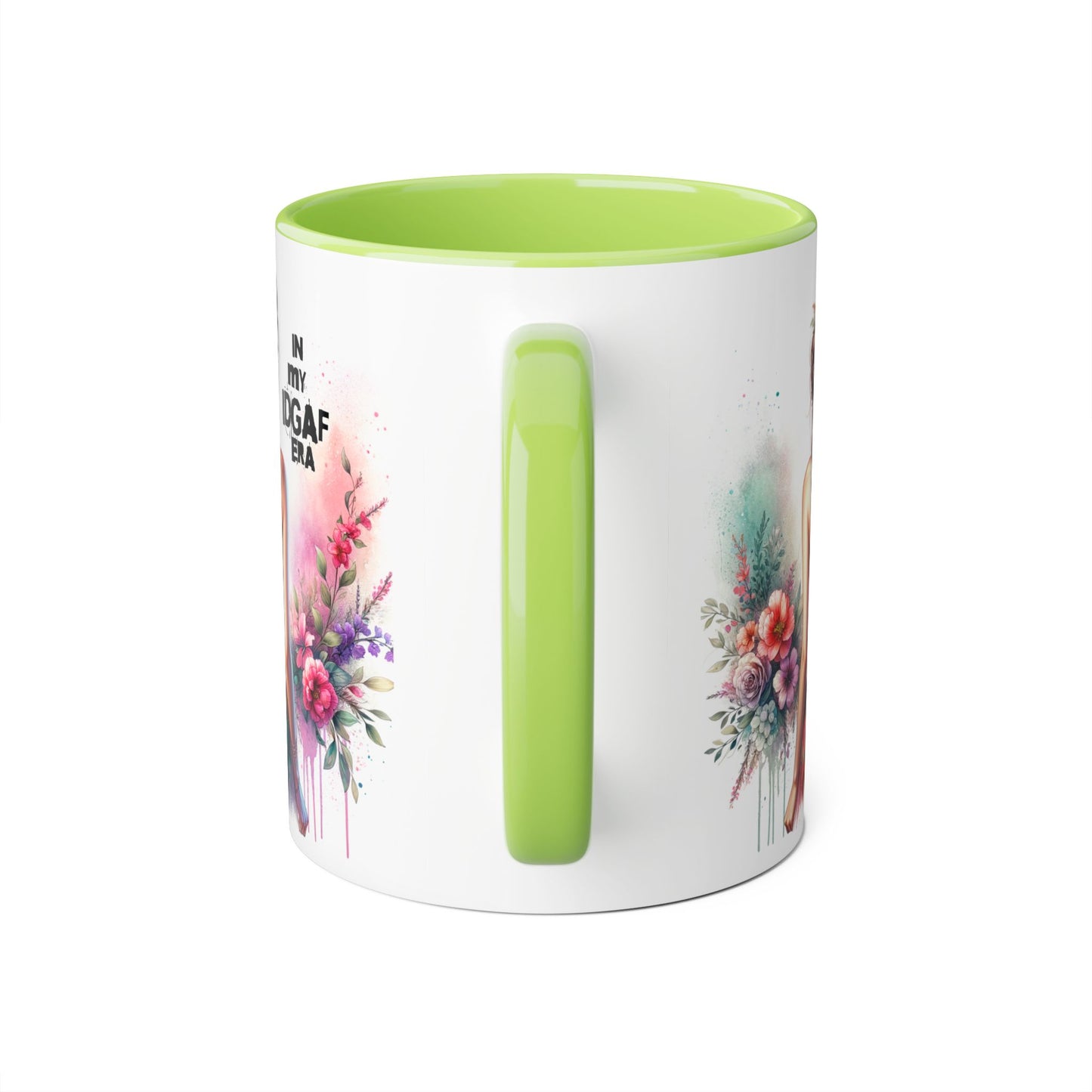Bold IDGAF Era Accent Mug, Coffee Cup for Strong Women, Gift for Her, Floral Art Mug, Motivational Drinkware