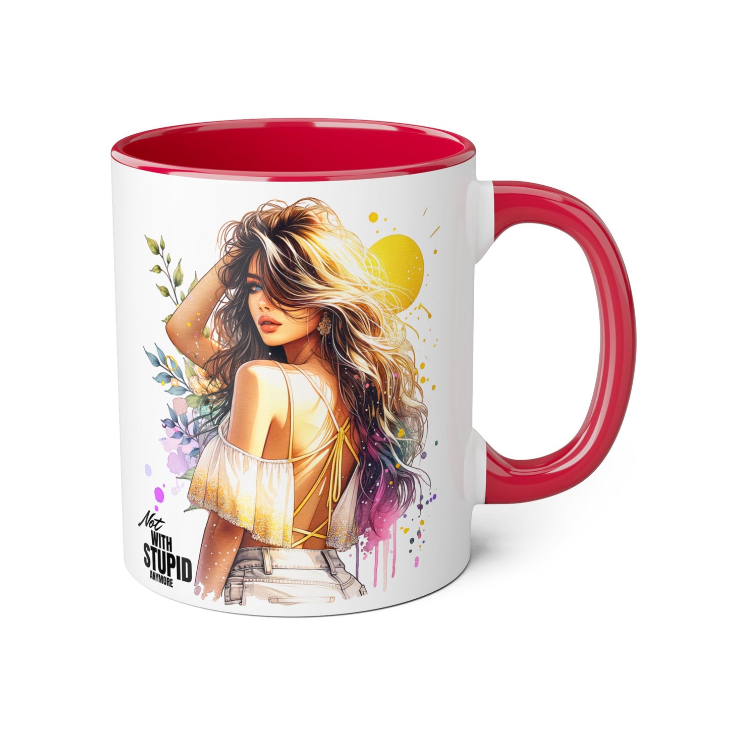 Mug - Not With Stupid Anymore Humoristic 11oz Accent Mug