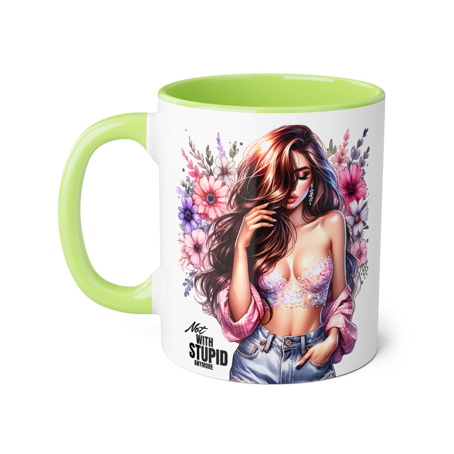 Mug - Not With Stupid Anymore Humoristic 11oz Accent Mug