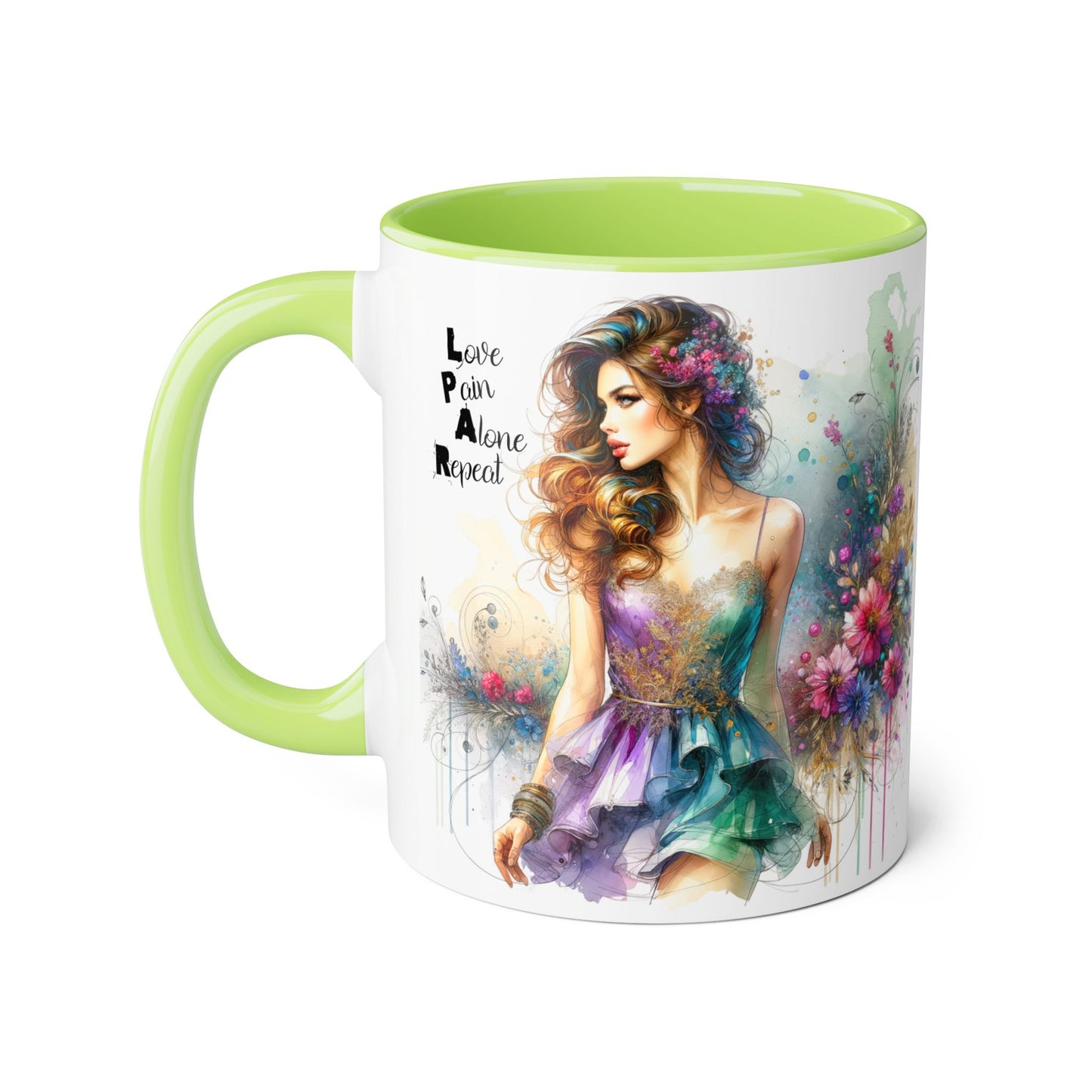 Whimsical Floral Accent Mugs, 11oz - Perfect for Coffee Lovers, Gift for Her, Home Decor, Birthday, Mother's Day