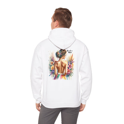 Thank U, Next Vibrant Floral Art Hoodie | Unisex Heavy Blend™ Hooded Sweatshirt | Perfect Gift for Birthdays, Anniversaries, Festivals, Casual Wear