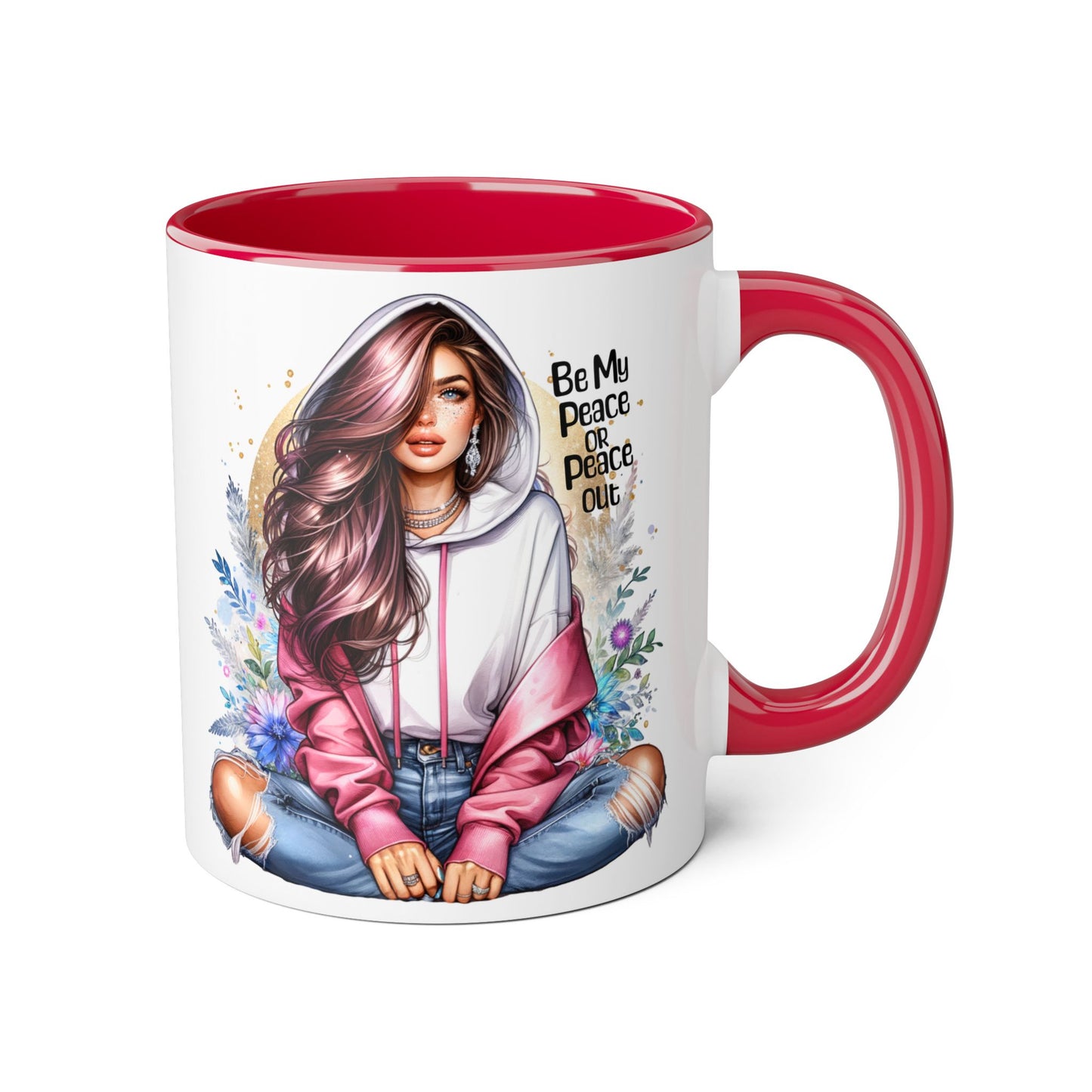 Be My Peace or Peace Out Accent Mug