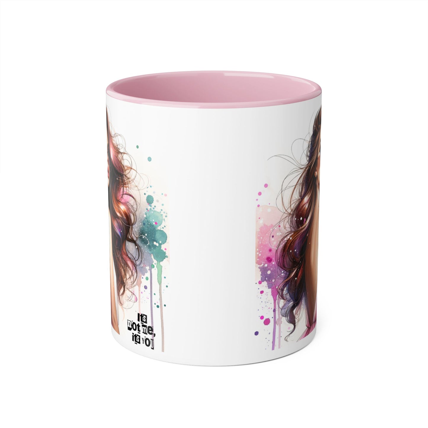 It's Not Me, It's You Humoristic Chic Abstract Accent Mug, Vibrant Coffee Cup, Trendy Gift for Her, Colorful Art Mug, Fashionista Drinkware