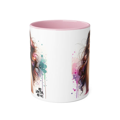 It's Not Me, It's You Humoristic Chic Abstract Accent Mug, Vibrant Coffee Cup, Trendy Gift for Her, Colorful Art Mug, Fashionista Drinkware