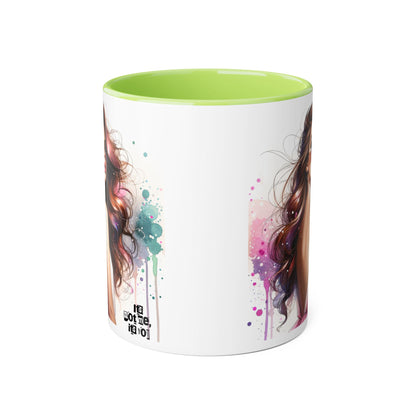 It's Not Me, It's You Humoristic Chic Abstract Accent Mug, Vibrant Coffee Cup, Trendy Gift for Her, Colorful Art Mug, Fashionista Drinkware