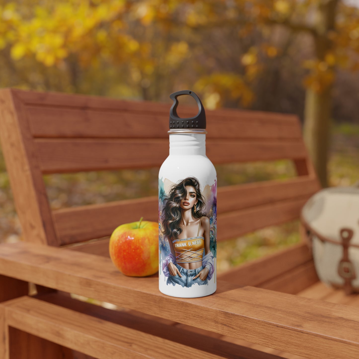 Thank U, Next Vibrant Stainless Steel Water Bottle with Artistic Design, Motivational Fitness Gift, Eco-Friendly Hydration, Gym Accessory, Summer [...]