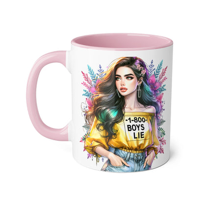 1-800-BOYS-LIE Chic Floral Accent Mug, 11oz Coffee Cup, Cute Gift for Her, Trendy Floral Drinkware, Ideal for Birthdays, Best Friend Gift, Unique [...]