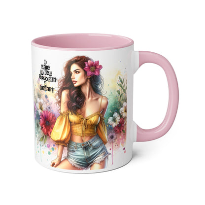 Funny Accent Mug - My Taste in Men is Probably a Disability Humor 11oz Cup