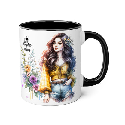 Funny Accent Mug - My Taste in Men is Probably a Disability Humor 11oz Cup