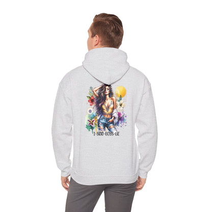 1-800-Boys-Lie Vibrant Floral Sweatshirt for Free Spirits, Comfortable Hoodie, Great for Spring, Casual Wear, Gift for Friends
