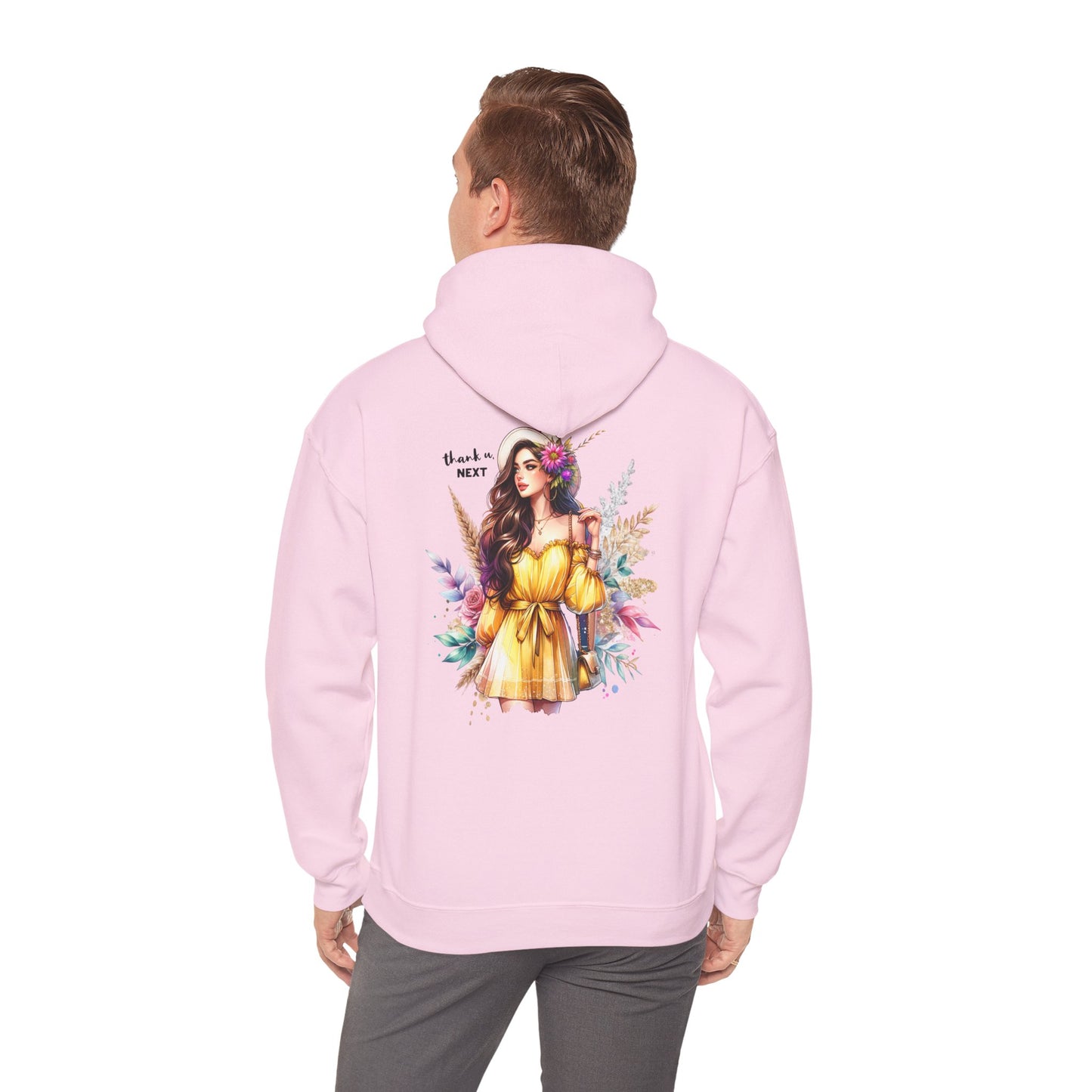Thank U, Next Bohemian Chic Hoodie - Relaxed Fit Unisex Sweatshirt, Casual Style, Everyday Wear, Gift for Her, Art-Inspired Apparel