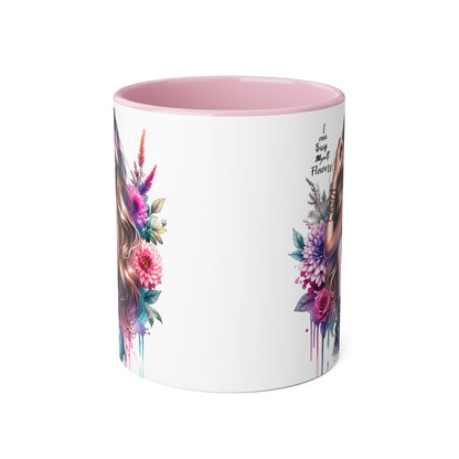 I Can Buy Myself Flowers Bohemian Flower Mug | I’m Busy Being Fabulous Coffee Cup, Floral Mug, Gift for Flower Lovers, Home Decor, Coffee Lover's Essential