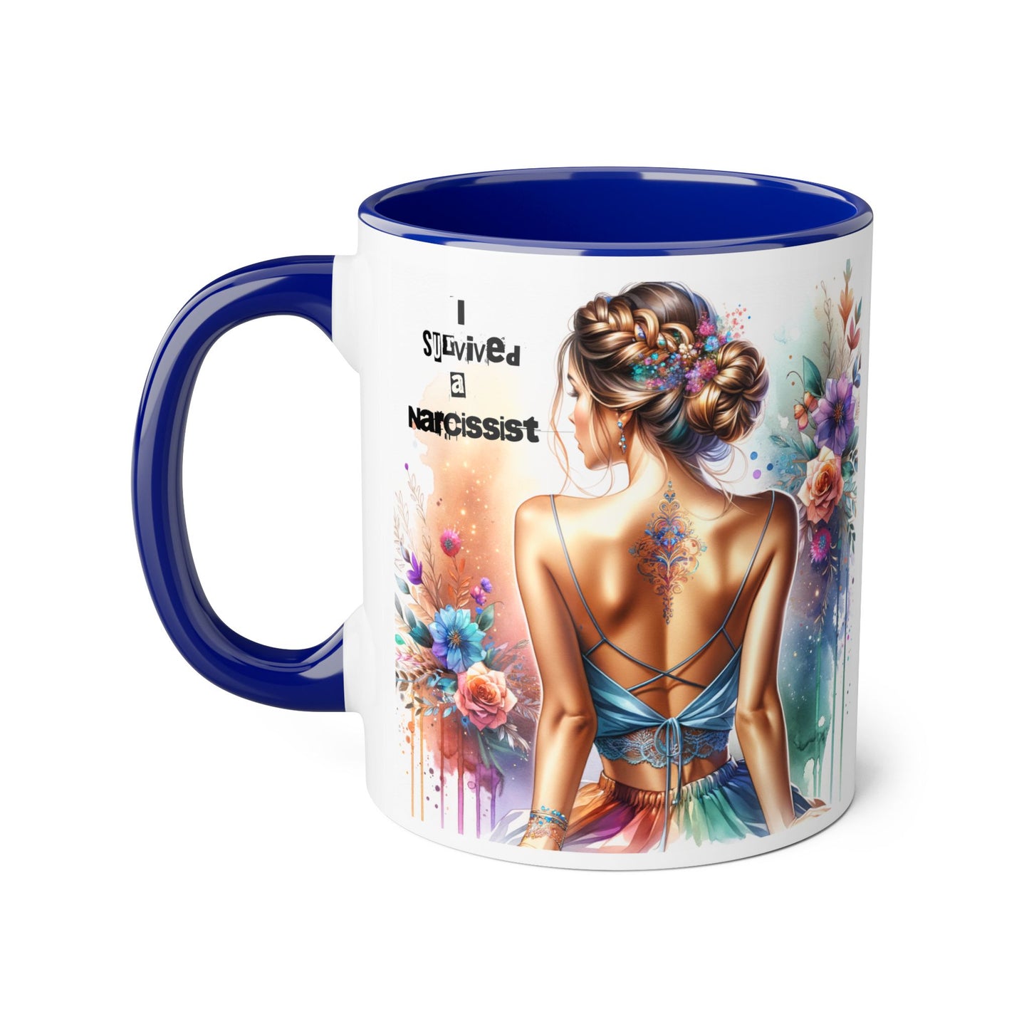 Empowerment Accent Mug, Inspirational Gift, Self-love Mug, Artful Coffee Cup, Unique Narcissist Survivor Design