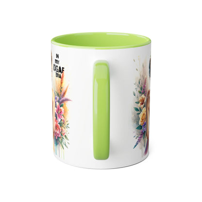 Bold Floral IDGAF Era Mug, Artistic Coffee Cup, Gift for Her, Self-Care, Coffee Lovers, Inspirational Drinkware